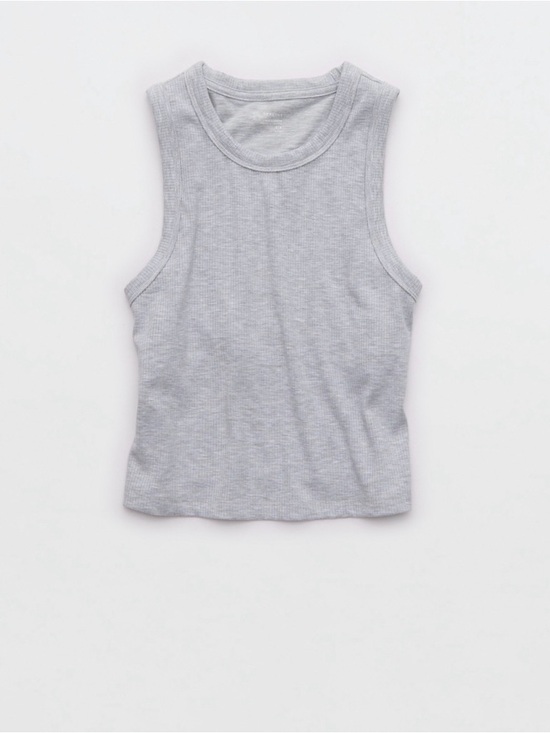 aerie Tops - OFFLINE by Aerie Thumbs Up Cropped Tank Top Large NWT Heavyweight Heather Gray